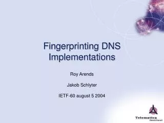 Fingerprinting DNS Implementations