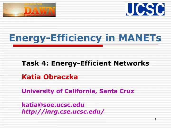 energy efficiency in manets