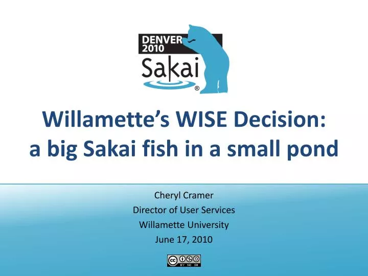 willamette s wise decision a big sakai fish in a small pond