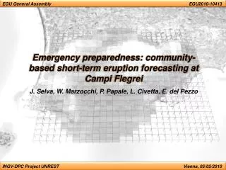 Emergency preparedness: community-based short-term eruption forecasting at Campi Flegrei
