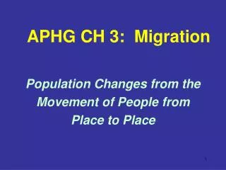 APHG CH 3: Migration
