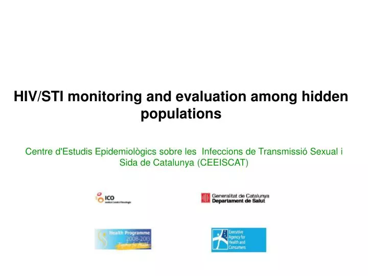 hiv sti monitoring and evaluation among hidden populations