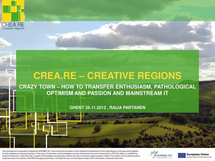 crea re creative regions