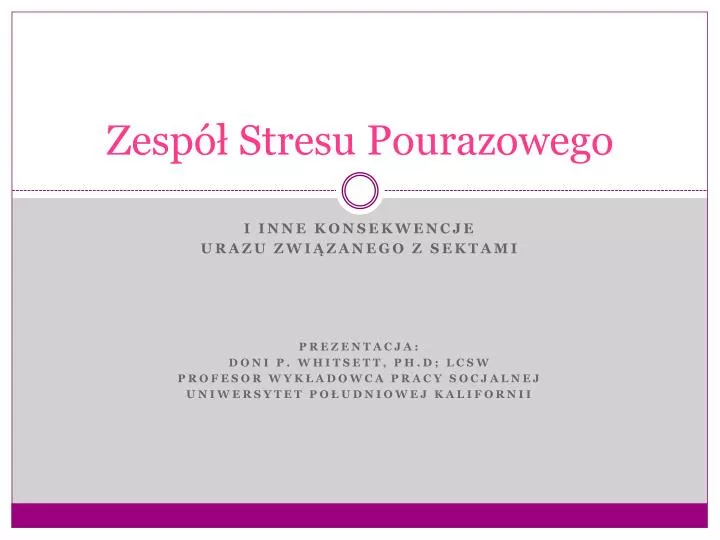 zesp stres u pourazowego