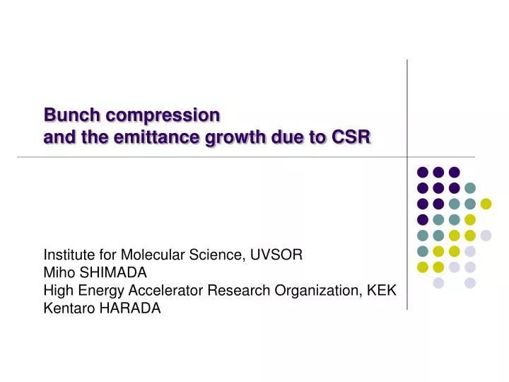 bunch compression and the emittance growth due to csr