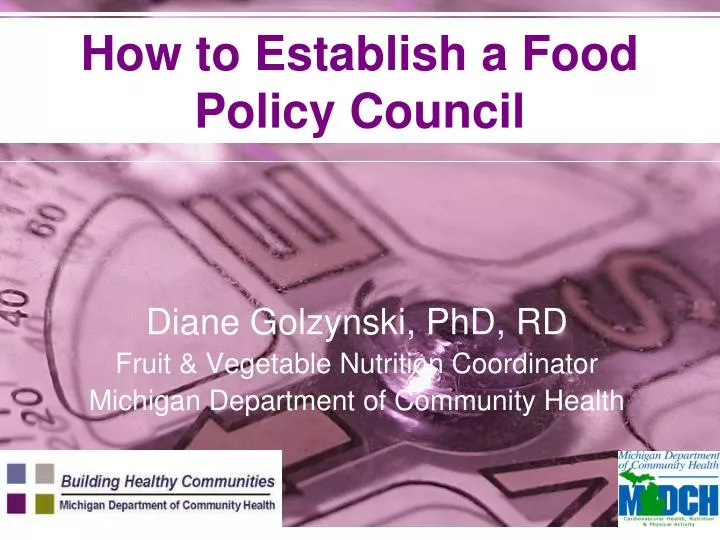 how to establish a food policy council