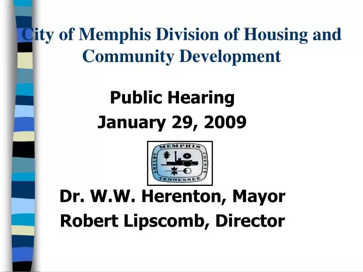 city of memphis division of housing and community development