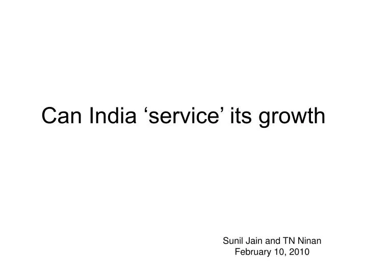 can india service its growth
