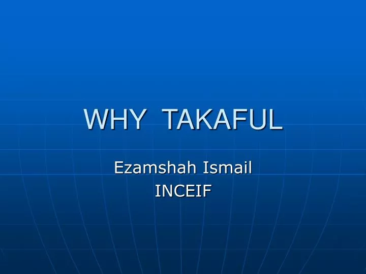 why takaful