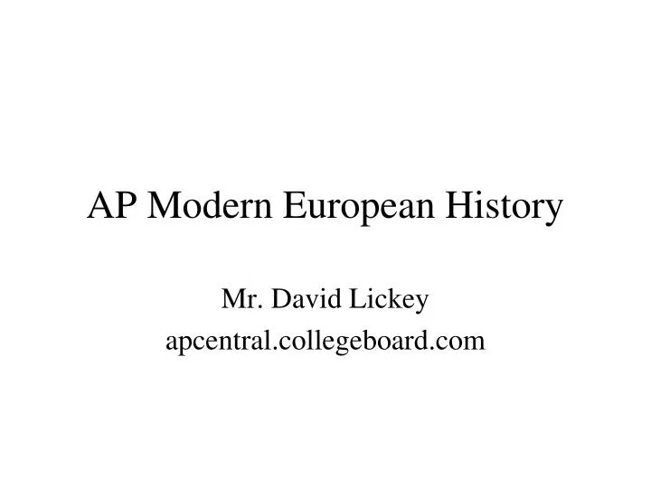 ap modern european history