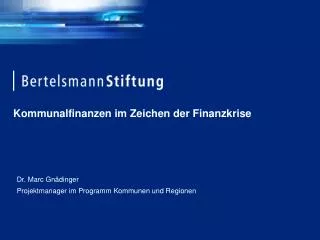 kommunalfinanzen im zeichen der finanzkrise