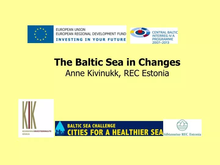 the baltic sea in changes anne kivinukk rec estonia