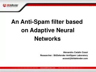 An Anti-Spam filter based on Adaptive Neural Networks