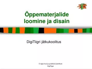 ppematerjalide loomine ja disain