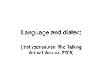 Language and dialect - slide 1