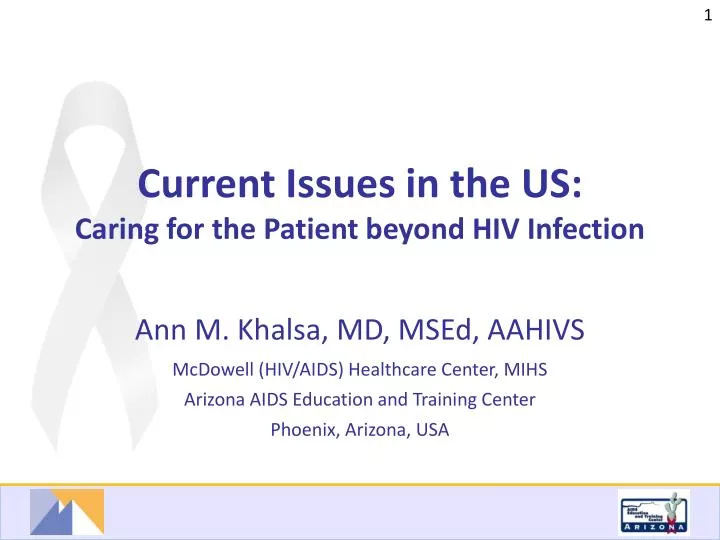 current issues in the us caring for the patient beyond hiv infection