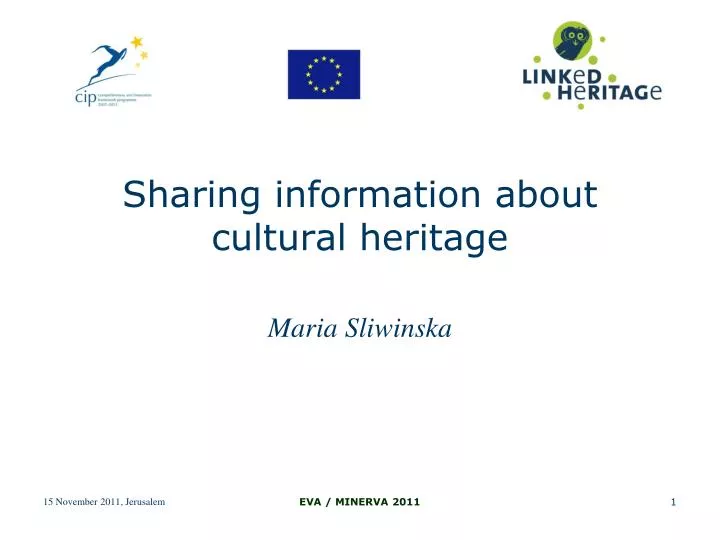 sharing information about cultural heritage