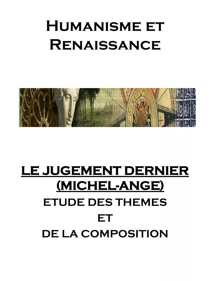 humanisme et renaissance