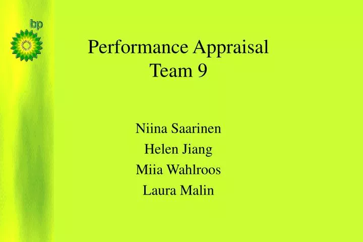 performance appraisal team 9