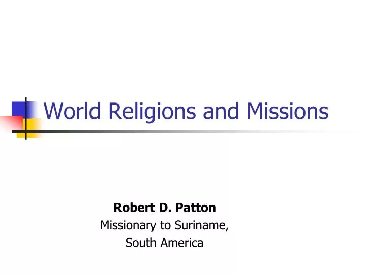world religions and missions