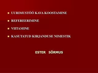 ester s rmus