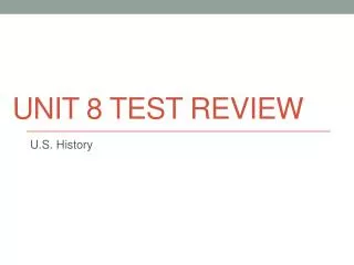 Unit 8 Test Review