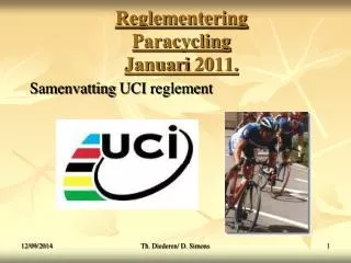 reglementering paracycling januari 2011