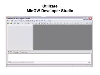 Utilizare MinGW Developer Studio