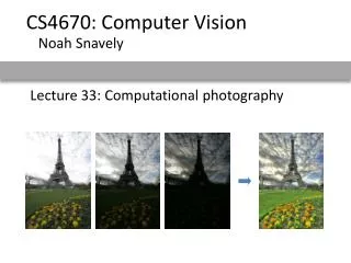 Lecture 33: Computational photography