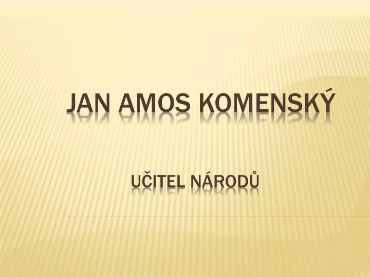 jan amos komensk