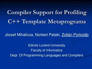 Compiler Support for Profiling C++ Template Metaprograms
