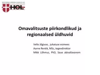 omavalitsuste piirkondlikud ja regionaalsed ldhuvid