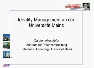 identity management an der universit t mainz
