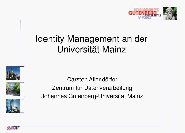identity management an der universit t mainz