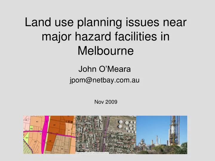 land use planning issues near major hazard facilities in melbourne