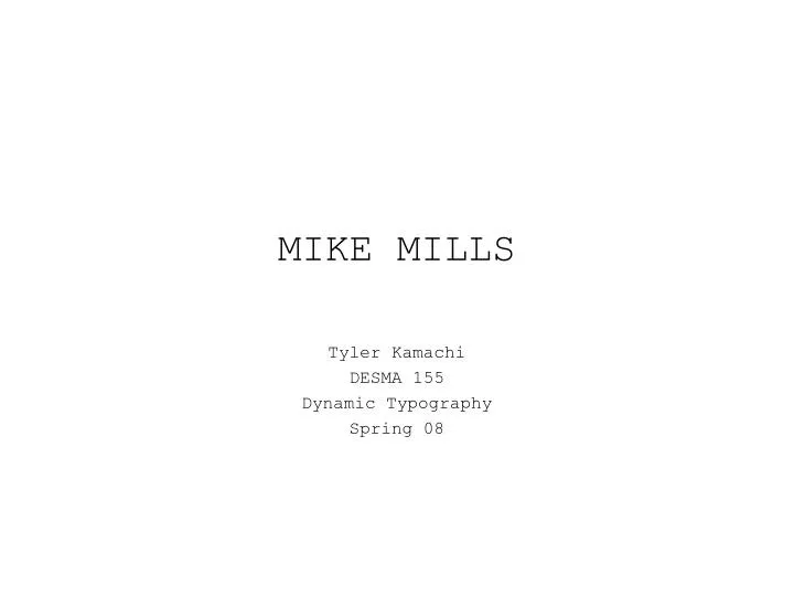 mike mills
