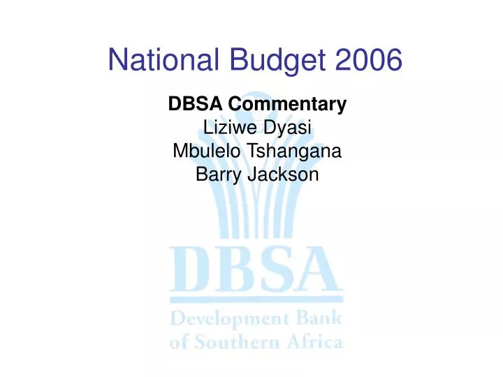 national budget 2006