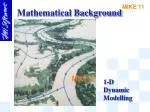 1-D Dynamic Modelling - slide 1