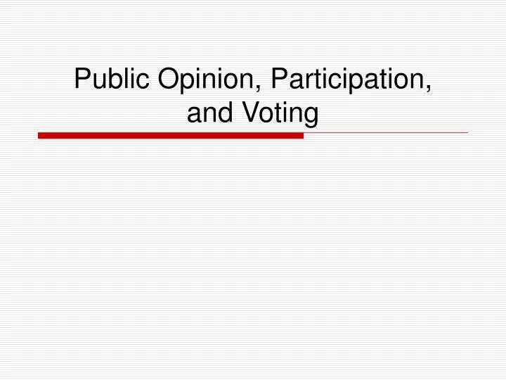 public opinion participation and voting
