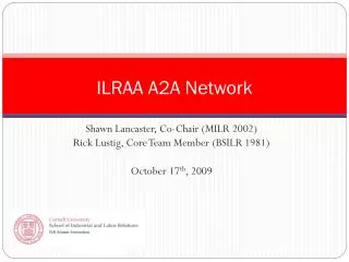 ILRAA A2A Network