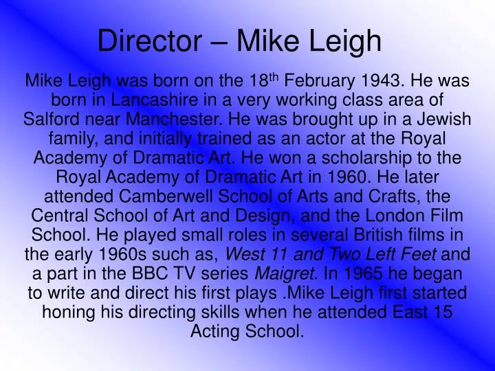 director mike leigh