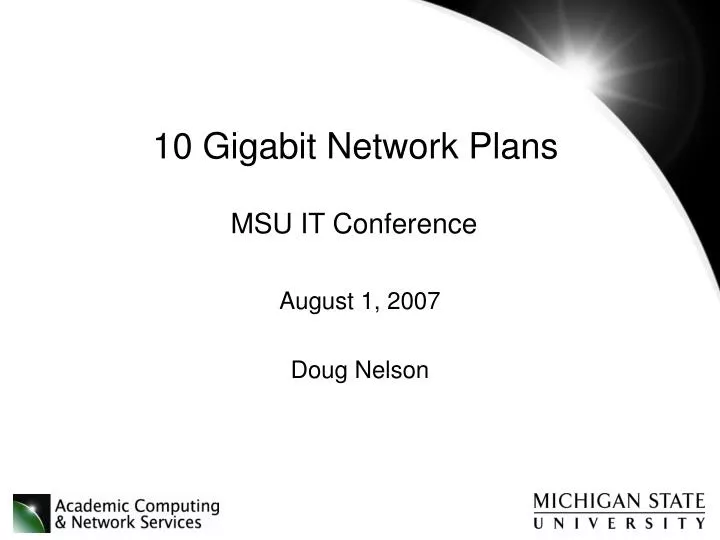 10 gigabit network plans