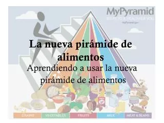 la nueva pir mide de alimentos