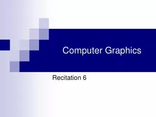 computer graphics