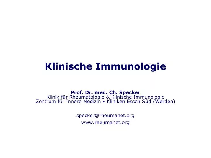 klinische immunologie