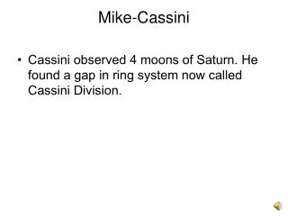Mike-Cassini