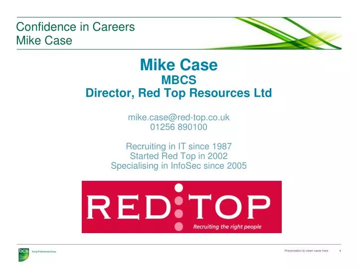 confidence in careers mike case