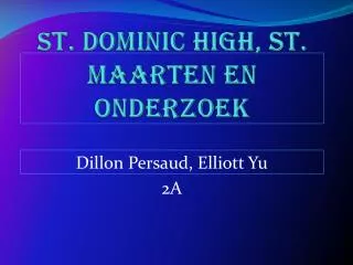 s t dominic high st maarten en onderzoek