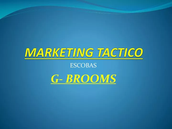 marketing tactico