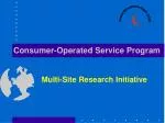 Consumer-Operated Service Program - slide 1